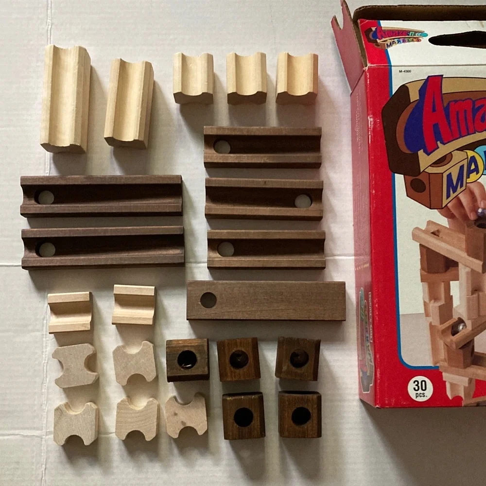Amaze N Marbles Wooden Toy Set Vintage 1997